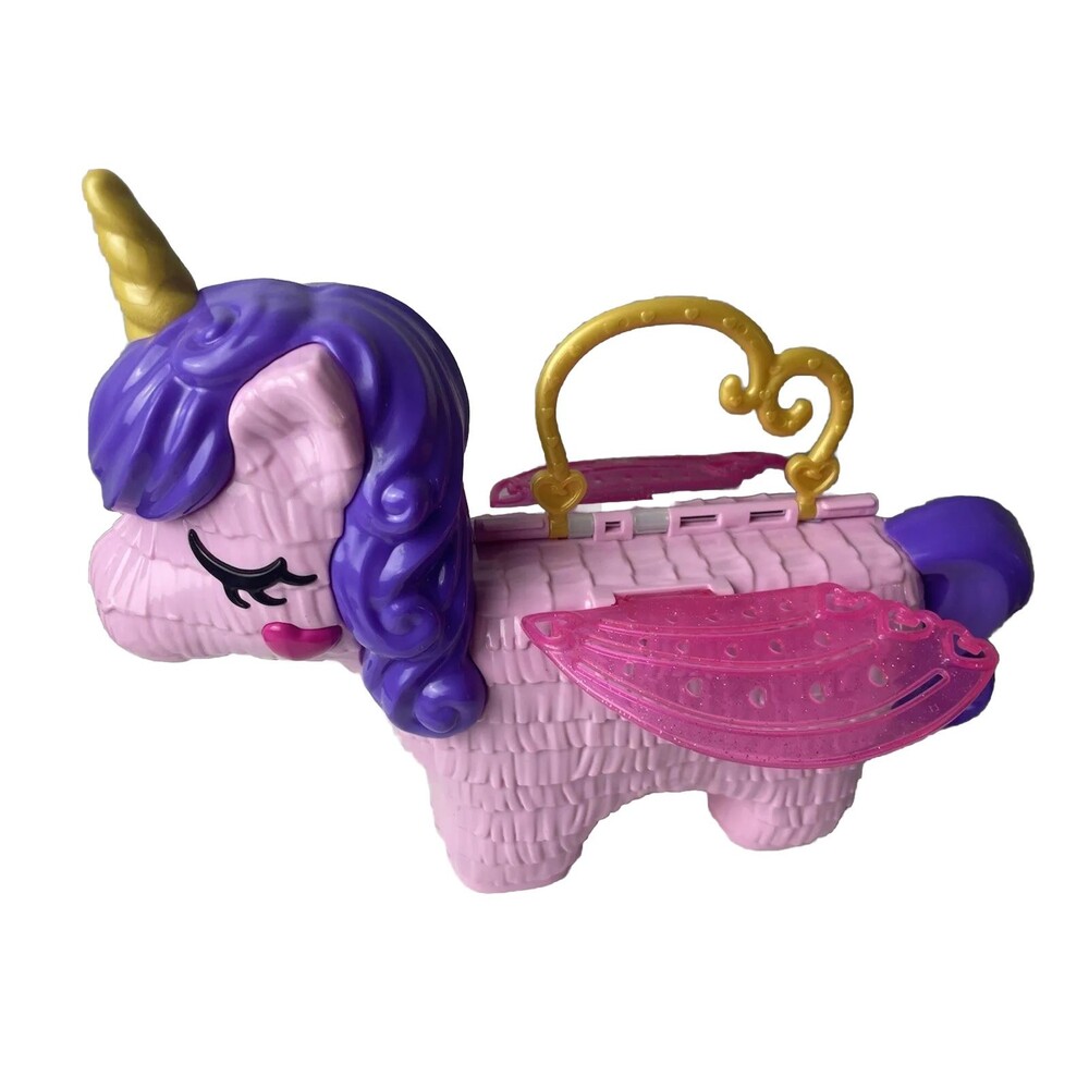NEW Polly Pocket Unicorn Party Piñata play set carry case Open Cute